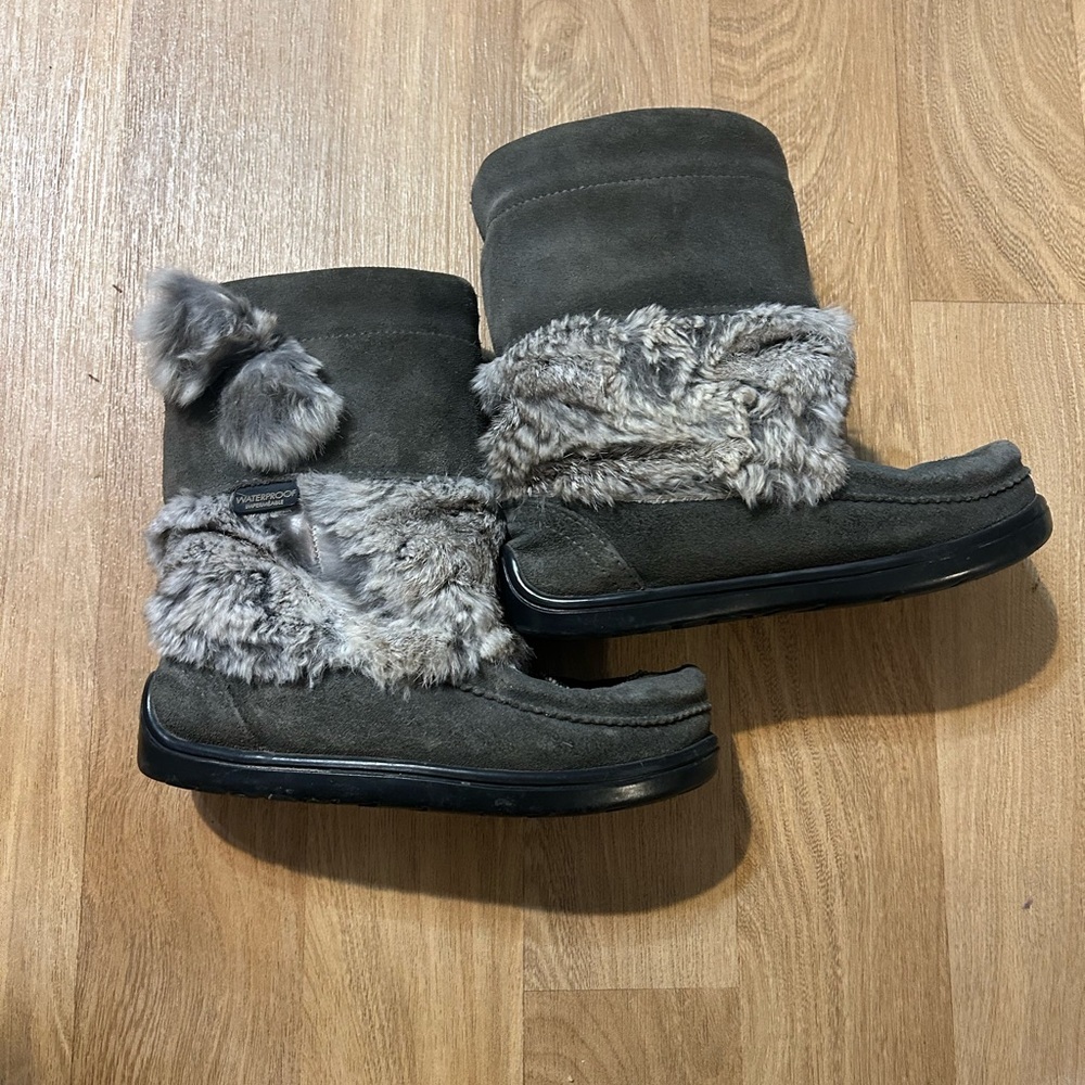 Kids Cozy Fur-Trimmed Winter Boots Mukluks